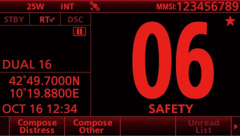 <b>ICOM IC-M605EURO </b> <br> Met nieuwe 2025 VDES kanalen!</b> Luxe VHF marifoon met o.a. ingebouwde GPS en AIS - Afbeelding 5