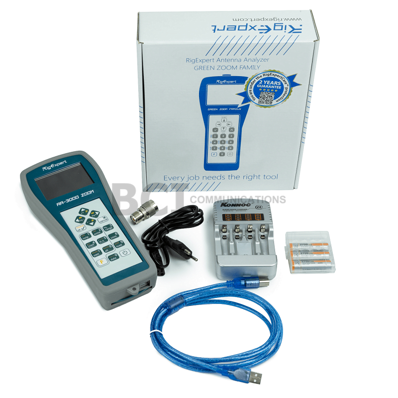 <b>RigExpert AA-3000 ZOOM Bluetooth</b><br> Antenne Analyzer <br><b>100 kHz tot 3000 MHz</b> - Afbeelding 2