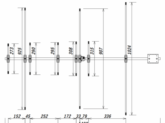 <b>NAGARA DO-2B8</b> <br>144 & 430MHz Dualband Beam </b>