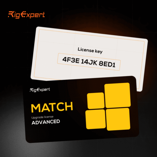 <b>RigExpert® Advanced License </b><br> Uitbreiding van de RE MATCH <br><b>100 kHz tot 230 MHz & O.a. Smith Chart </b>