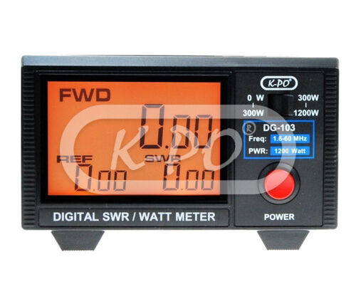 K-PO DG-103MAX Digitale Power/SWR Meter 1,8 tot 60MHz 2000 Watt
