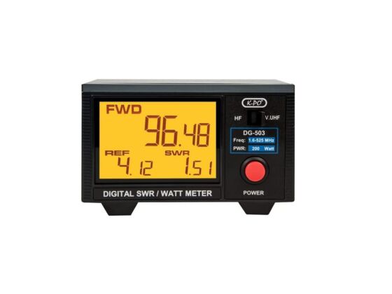 K-PO DG-503MAX Digitale Power/SWR Meter 1,8 tot 525MHz 200 Watt