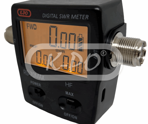 K-PO RS-70MAX Portable Digitale Power/SWR Meter 1,8 tot 60MHz 200 Watt