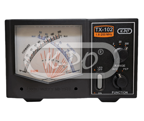 K-PO TX-102-SO Power/SWR Kruisnaaldmeter <br> 1,6 > 200MHz 200 Watt