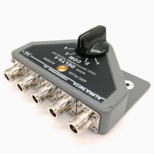 Alpha Delta® AD-4BN 4-Standen N-Female Coax Schakelaar 2000Watt tot 1,6GHz